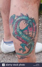 Hungary, a win that stamped their ticket to euro 2020 next summer. Wales Welsh Dragon Tattoo On Man S Leg Stock Photo Alamy