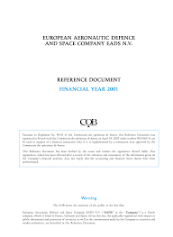 Https Www Airbus Com Content Dam Corporate Topics Financial And Company Information Annual Report Reference Document 2001 En Pdf
