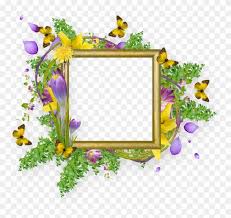 Find Hd Flower And Butterfly Border Design Png Cadres Et Bordures Border Design With Flowers And Butterfly Transparent Png In 2020 Border Design Flower Frame Border