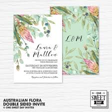 Wedding Invitation Printable Australian Native Flowers Eucalyptus Leaves Protea Nature Spring Wedding Printable Wedding Invitations Wedding Invitations Invitations