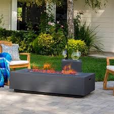 The cover itself fits well over the propane tank and the hard top surface makes for a great little table but it is not as shown. Best Selling Home Decor Rectangular Propane Fire Table 56 Grey 296665 Rona