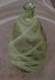 Pure crystal glass gold pineapple with green top ornament. Green Glass Ornaments Second Hand Furniture Preloved