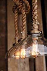The Prestige Pendant Light Industrial Rope Lighting Fixture Rustic Swag Ceiling Lamp Gla Rustic Light Fixtures Rope Light Fixture Rustic Pendant Lighting