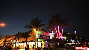 Closed to traffic as a pedestrian walkway, it's bordered by the beautiful atlantic ocean ans the many restaurants and shops. Night P O V Driving By Illuminated Stock Footage Video 100 Royalty Free 4231747 Shutterstock