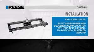 Reese gooseneck hitch installation instructions. Installation Reese Fifth Wheel And Gooseneck Hitch Mounting Kit In A Chevy Silverado 30158 68 Youtube