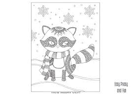 Check spelling or type a new query. Raccoon Winter Coloring Page For Adults And Kids Easy Peasy And Fun