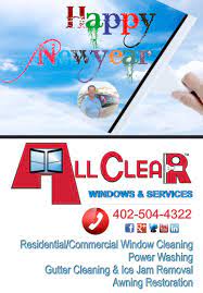 Call today for a free estimate: All Clear Windows On Twitter All Clear All Year Our Slogan Happy New Year Our Omaha Window Cleaning Company Thanks You 4 Your Business Https T Co 6dlqzizft8