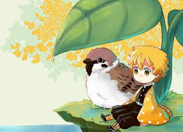 我妻善逸ᵃⁿᵈチュン太郎 鎹雀 イラスト 可愛いイラスト 可愛い