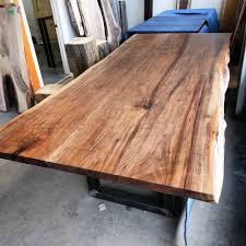 Nice Big Live Edge Black Walnut Table Top Working Its Way Through The Toronto Shop This Week Th Black Walnut Table Live Edge Dining Table Recycled Wood Table