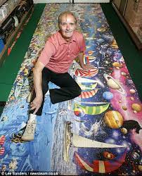 These jigsaw puzzles, ranging in size from manageable to gigantic, offer hours and hours of entertainment. Pictured Man Completes World S Biggest Piece Jigsaw Which Took Six Months And Has 24 000 Pieces Daily Mail Online