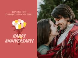 Personalise with a message, photo or name. Anniversary Card Maker Create Custom Photo Cards Online Fotor