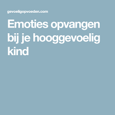Emoties Opvangen Bij Je Hooggevoelig Kind Emoties Kind Gezonde Kinderen