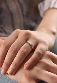 14k Solid Yellow Gold Band 4 Mm Classic Wedding Band Rounded Etsy In 2021 14k Gold Wedding Band Plain Gold Wedding Bands Plain Wedding Band