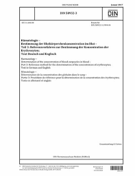 Dr shirley castilho est responsable des laboratoires. Din 58932 3 2017 De Hamatologie Bestimmung Der Blutkorperchenkonzentration Im Blut Teil 3 Referenzverfahren Zur Bestimmung Der Konzentration Der Erythrozyten Text Deutsch Und Englisch Foreign Standard