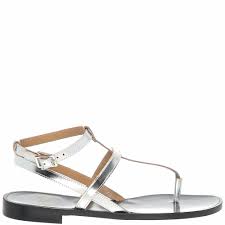 Silver Leather Sandals