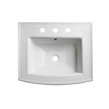 vitreous china pedestal sink basin