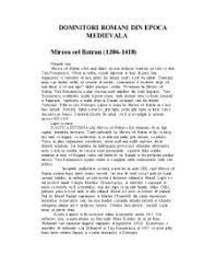 Voi pe cine aţi adăuga în top? Referat Domnitori Romani Din Epoca Medievala Istoria Romanilor 110319