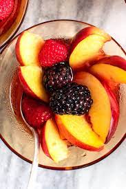 Peach And Berry Macedonia With Sparkling Rose Recipe Recipe Rose Recipes Fruit Recipes Recipes