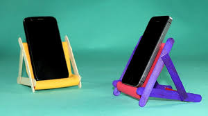 You can easily make this 360 mobile stand at home. Popsicle Stick Diy Phone Stand How To Make Mobile Stand With Ice Cream Diy Phone Stand Mobile Stand Ice Cream Stick