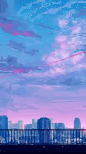 Lets Go Home Cityscape Bicycle Ride Sunset Clouds Art 1080x1920 Wallpaper Scenery Wallpaper Anime Scenery Anime Scenery Wallpaper