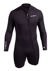 5mm Mens Neosport Wetsuit Long Sleeve Front Zip Jacket Springsuit Combo Top