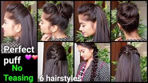 19 jaw dropping open hair hairstyles by indian women. 1 Min Perfect Puff 6 Quick Easy Hairstyles For Medium To Long Hair For Diwali Indian Hairstyles Youtube