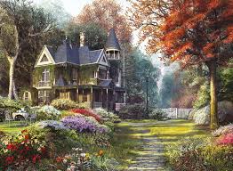 clementoni puzzle 1000 teile viktorianisches haus im garten 39172 in spielzeug puzzles amp geduldspiele p victorian garden earth design kinkade paintings