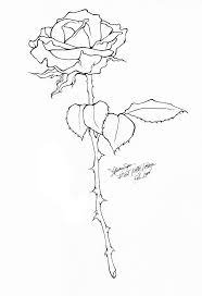 Rose Tattoo Line Art By Bloodyluna On Deviantart Rose Line Art Line Art Design Rose Tattoos