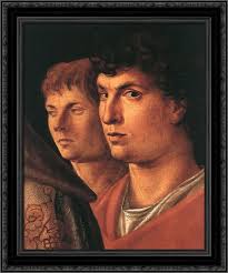 Portrait of Lucrezia de' Medici 24x18 Gold Ornate Wood Framed Canvas Art by  Agnolo Bronzino