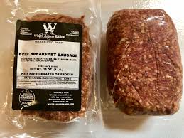 This ground beef sausage is a great compliment to your favorite breakfast treats. Beef Breakfast Sausage White Angus Ranch