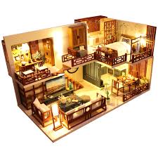Cutebee Diy Dollhouse Wooden Doll Houses Miniature Dollhouse Furniture Kit Toys For Children New Year Christmas Gift Casa M025 Doll Houses Aliexpress