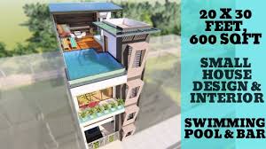 It has to have other features too and accessories that will make it look more inviting and beautiful. 20x30 Feet Small House Design With Interior Ideas Infinity Swimming Pool At Rooftop Youtube