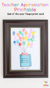 Birthday Gift For Teachers From Students Printable End Of The Year Teacher Appreciation Gift Fingerprint Teacher Appreciation Gifts Diy Teacher Appreciation Gifts Preschool Teacher Gifts