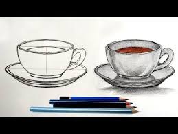 How To Draw Tea Cup Step By Step Very Easy Youtube Tea Cup Drawing Tea Cup Art Tea Cups