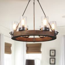 Wagon Wheel Pendant 6 Lights Lnc Home