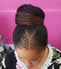 Best black cornrow ponytail and bun hairstyles in 2020 for short, long, … besides, even if your locks are straight, traditional four african cornrows will make it … Braided Updo Straight Up Hair Styles Braided Hairstyles African Hairstyles