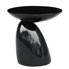 Oval End Side Table In Black By Mod Decor Side Table End Tables Mod Decor