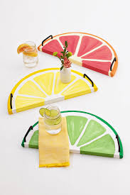 Citrus Fruit Serving Trays The Inspiration Board Diy Projects To Sell Diy Projects When Bored Diy Christmas Gifts Cheap