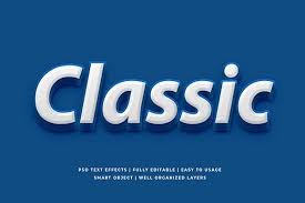 Download Classic Blue 3d Text Effect Mockup Graphic By Syifa5610 Creative Fabrica In 2020 3d Text Effect Text Effects 3d Text PSD Mockup Templates