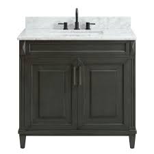 Sterling 37 In Vanity With Carrara Marble Top Vanity Marble Top Bathroom Vanity
