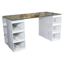 Relaxdays schreibtisch »weißer schreibtisch« für 59,90€ bei otto. Schreibtische Shabby Chic Weisser Buro I Schminktisch I Schreibtisch Mit Glasplatte 150x70x66cm
