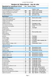 Le donjon de naheulbeuk est une règle de jeu de rôle asser simple pour débuter avec roll20 pourvu que vous adoptiez quelques règles et astuces cette convention a pour but d'être adoptée par le plus grand nombre de meneurs de jeu et de joueurs du jeu de rôle le donjon de naheulbeuk. Calameo Tableau Materiel Naheulbeuk Jdr