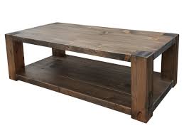 The table is 36 inches wide, 21 inches deep, and 17 3/4 tall. Rustic Solid Wood Coffee Table