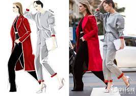 更新咯 街拍上色 多人组 服装画 服装设计手稿 穿针引线服装论坛 red leather jacket red leather leather jacket
