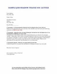 Cover Letter Examples For Job Shadowing Cover Letter