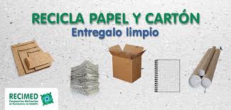 Resultado de imagen para Reciclar papel y cartón