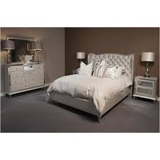 Bed frames are underbed structures made up of connected metal rails. 9001614 104 Aico Furniture King Upholstered Bed Frost