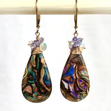 Since black opals come in unique shapes and sizes there's no way to exactly custom design your opal jewelry until you find the perfect opal. Boulder Opal Earrings Koroit Opal Earrings Australian Opal Earrings 14k Solid Gold Amazing Specimens Watermelon Tourmaline Necklaces Sapphire Necklaces Tourmaline Earrings Ruby Earrings Jewelry Design