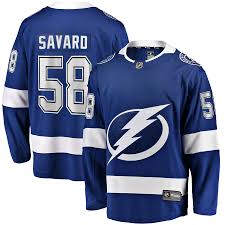 Tue., june 8, 2021 timer 2 min. David Savard Tampa Bay Lightning Fanatics Branded 2017 18 Home Breakaway Replica Jersey Blue
