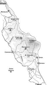 It can't be considered a mountain, as it. Map Of Conero Nature Park With The Main Resorts Of The Protected Area Download Scientific Diagram